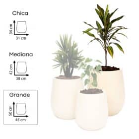 Maceta Uovo Grande Marfil - Imagen 3