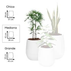 Maceta Uovo Mediana Blanco - Imagen 3