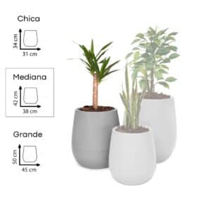 Maceta Uovo Mediana Cemento - Imagen 3