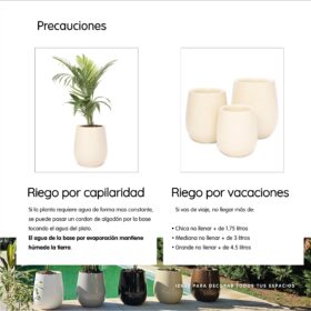 Macetas Uovo Autorriego - Combo 3 tamaños Marrón - Imagen 8