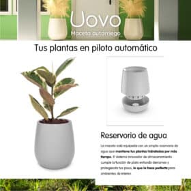 Macetas Uovo Autorriego - Combo 3 tamaños Marrón - Imagen 5