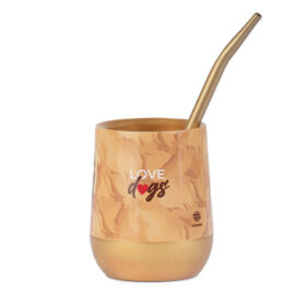 Mate Golden + Bombilla + Saca Yerba - Imagen 2