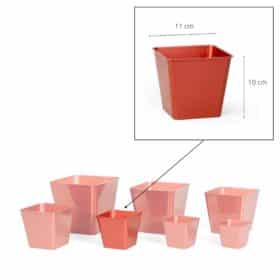 Maceta Cuadrada 12 - Colores Bebé - Imagen 3