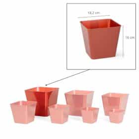 Maceta Cuadrada 20 - Colores Brillantes - Imagen 3