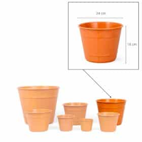 Maceta Facetado 24 - Colores clásicos - Imagen 4