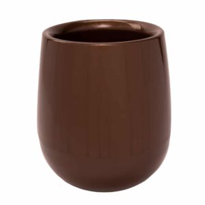 Maceta Uovo Grande Marrón Perlado