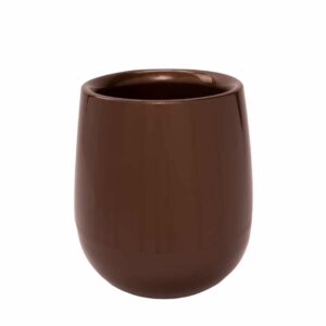 Maceta Uovo Mediana Marrón Perlado