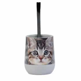 Mate Gato atigrado + Bombilla + Saca Yerba