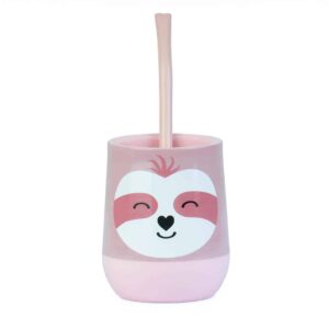 Mate Perezoso rosa + Bombilla + Saca Yerba