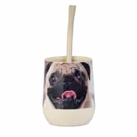 Mate Pug + Bombilla + Saca Yerba