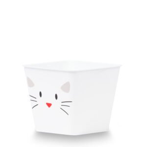 Deco Cuadrada 8 - Gato Blanco