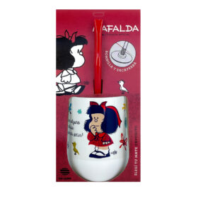 Mate Mafalda 02 + Bombilla + Saca Yerba - Imagen 3