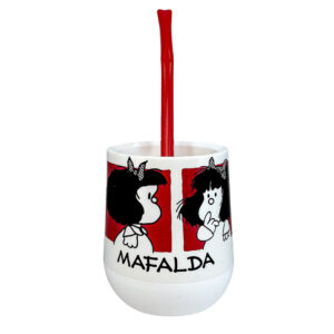 Mate Mafalda 01 + Bombilla + Saca Yerba