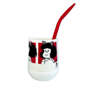 Mate Mafalda 01 + Bombilla + Saca Yerba - Imagen 2