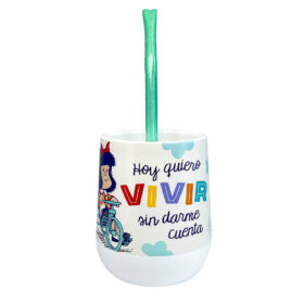 Mate Mafalda 10 + Bombilla + Saca Yerba