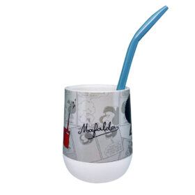 Mate Mafalda 06 + Bombilla + Saca Yerba - Imagen 2