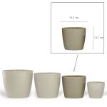 Maceta Nórdica 17 - Enlozado Beige - Imagen 4