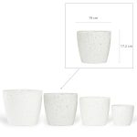 Maceta Nórdica 19 - Blanco Granito - Imagen 4