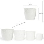 Maceta Nórdica 22 - Blanco Granito - Imagen 4