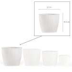 Maceta Nórdica 22 - Blanco Nacarado - Imagen 4