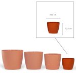 Maceta Nórdica 12 - Enlozado Terracota - Imagen 4