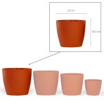 Maceta Nórdica 22 - Enlozado Terracota - Imagen 4