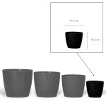 Maceta Nórdica 12 - Negro Enlozado - Imagen 4