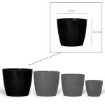 Maceta Nórdica 22 - Negro Enlozado - Imagen 4