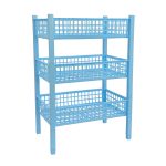 Canasto organizador 3 niveles - Celeste BB