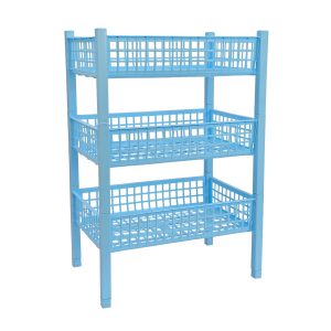 Canasto organizador 3 niveles - Celeste BB