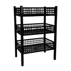 Canasto organizador 3 niveles - Negro