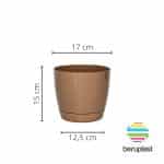 Maceta Riga 17 - Moka - Imagen 4