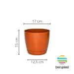 Maceta Riga 17 - Ladrillo - Imagen 4