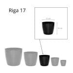 Maceta Riga 17 - Negro - Imagen 3