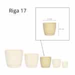 Maceta Riga 17 - Marfil - Imagen 3