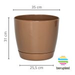 Maceta Riga 35 - Moka - Imagen 3