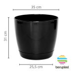 Maceta Riga 35 - Negro - Imagen 3