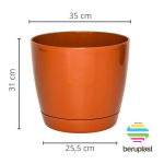Maceta Riga 35 - Ladrillo - Imagen 3
