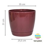 Maceta Riga 35 - Borravino - Imagen 3