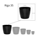 Maceta Riga 35 - Negro - Imagen 4