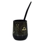 Mate Signos Libra + Bombilla + Saca Yerba - Imagen 2
