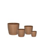 Macetas Plásticas Riga Premium Set X4 N9, 13, 17 Y 21 - Moka