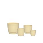 Macetas Plásticas Riga Premium Set X4 N9, 13, 17 Y 21 - Marfil