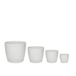 Macetas Plásticas Riga Premium Set X4 N9, 13, 17 Y 21 - Tiza