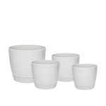 Macetas Plásticas Riga Premium Set X4 N17, 21, 25 y 29 - Tiza