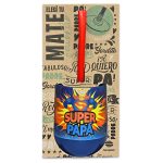 Mate Papá "Super Papa" + Bombilla + Saca Yerba - Imagen 3