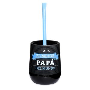 Mate Papá "Mejor Del Mundo" + Bombilla + Saca Yerba