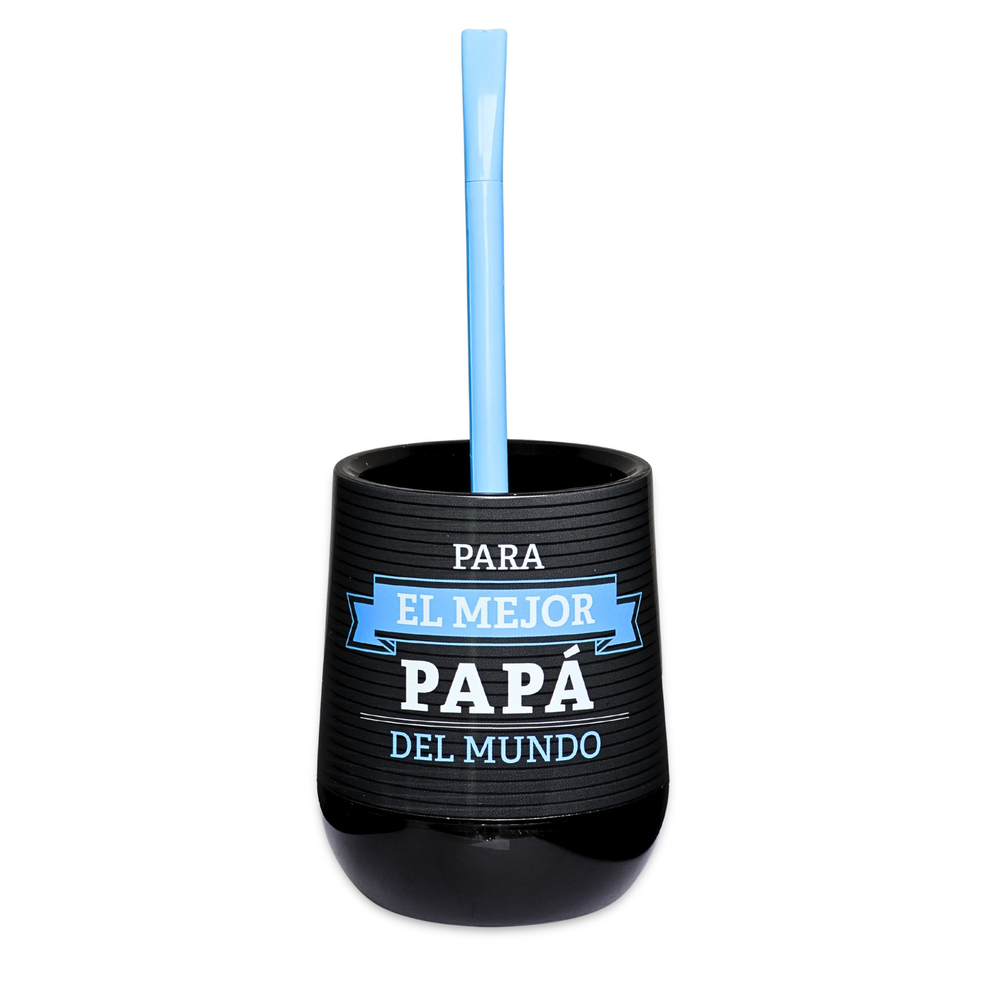 26 Mate Papá "Mejor Del Mundo" + Bombilla + Saca Yerba - Imagen 1