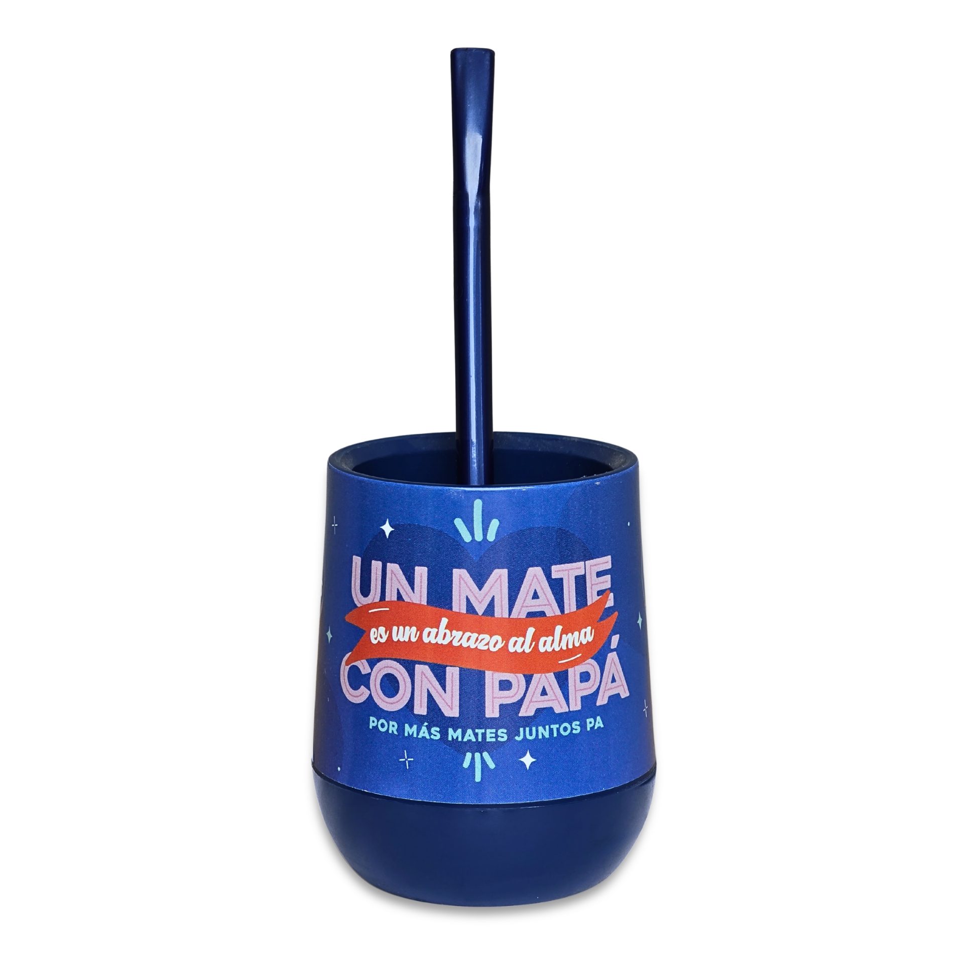 40 Mate Papá "Abrazo al Alma" + Bombilla + Saca Yerba - Imagen 1