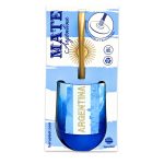 Mate Argentina "Argentina 3 Bandas Azul" + Bombilla + Saca Yerba - Imagen 4